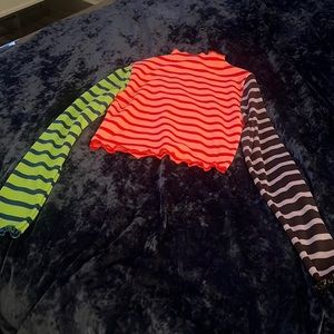 Colorful long sleeve top